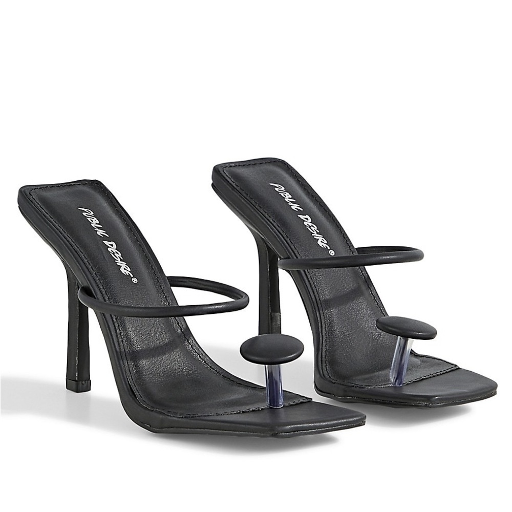Public Desire | Kai Heeled Sandals | Size: 6, Black